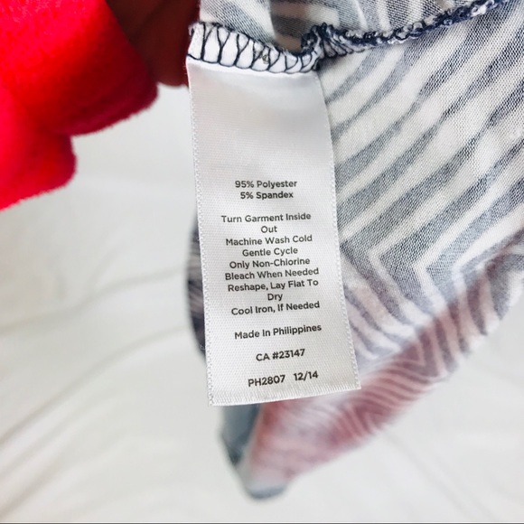 Talbots sleeveless maxi dress navy white v-neck - Picture 6 of 7